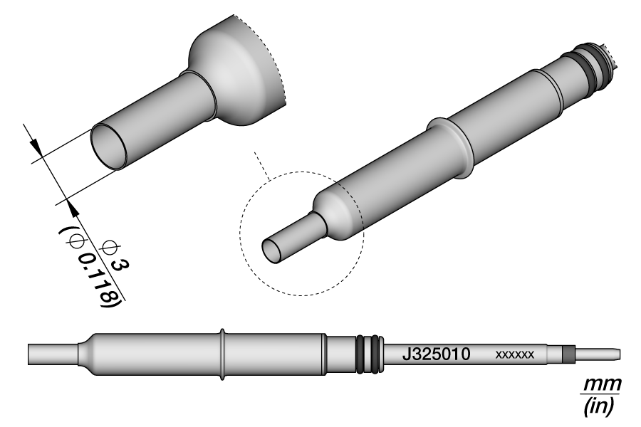 J325010 - Straight Cartridge Ø 3 mm